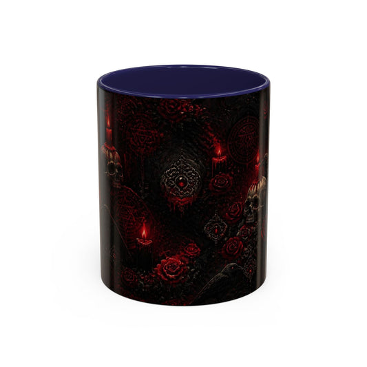 Skull & Red Roses Coffee Mug