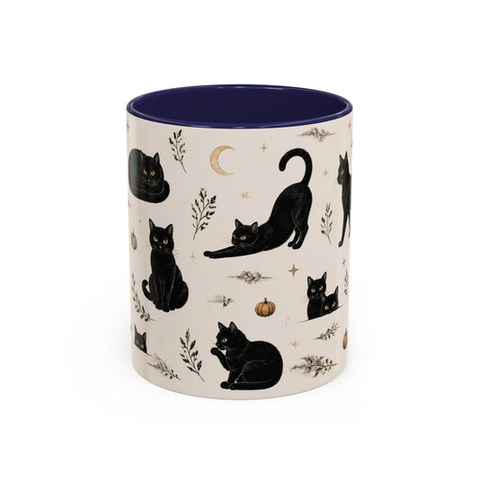 Black Cat Pattern Coffee Mug