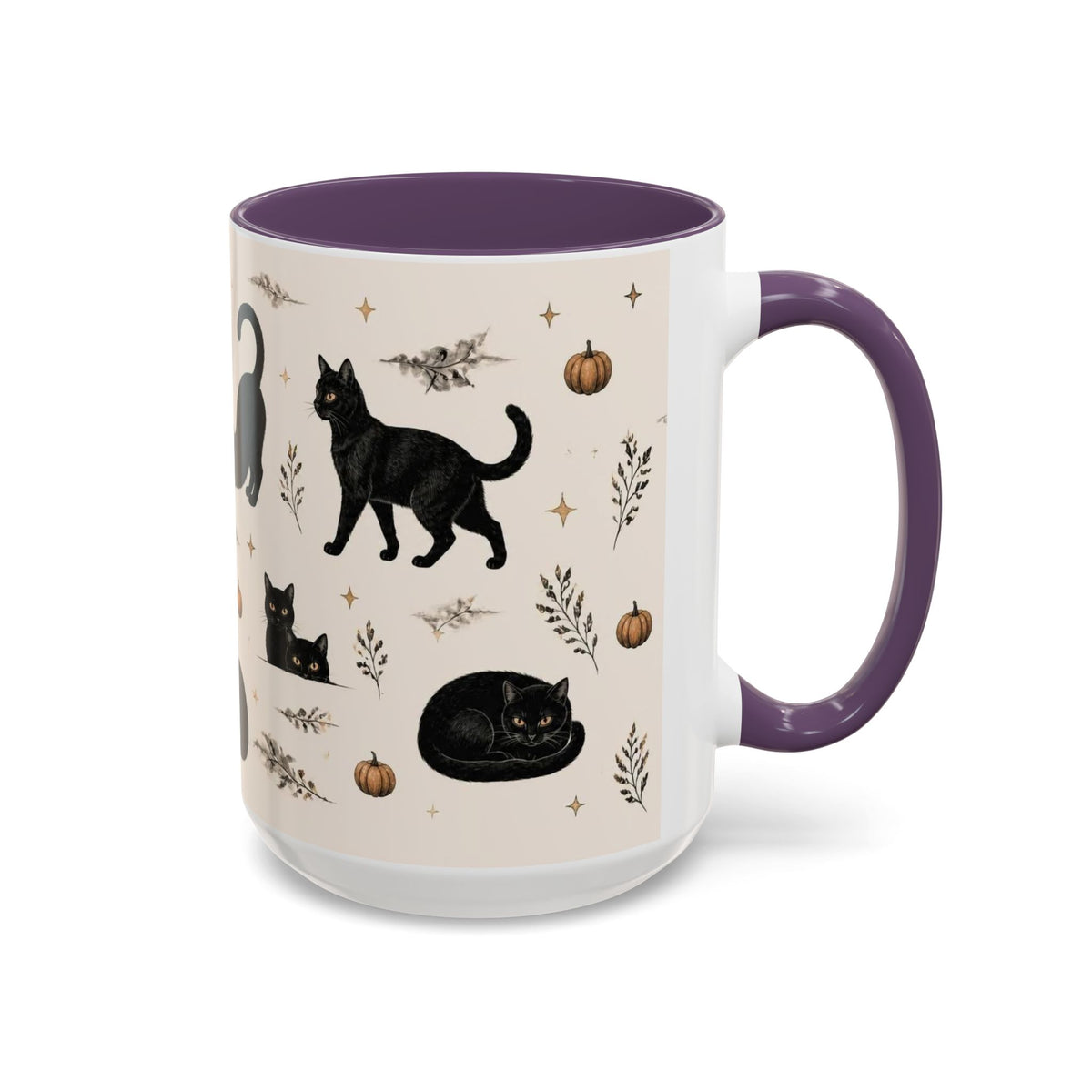 Black Cat Pattern Coffee Mug