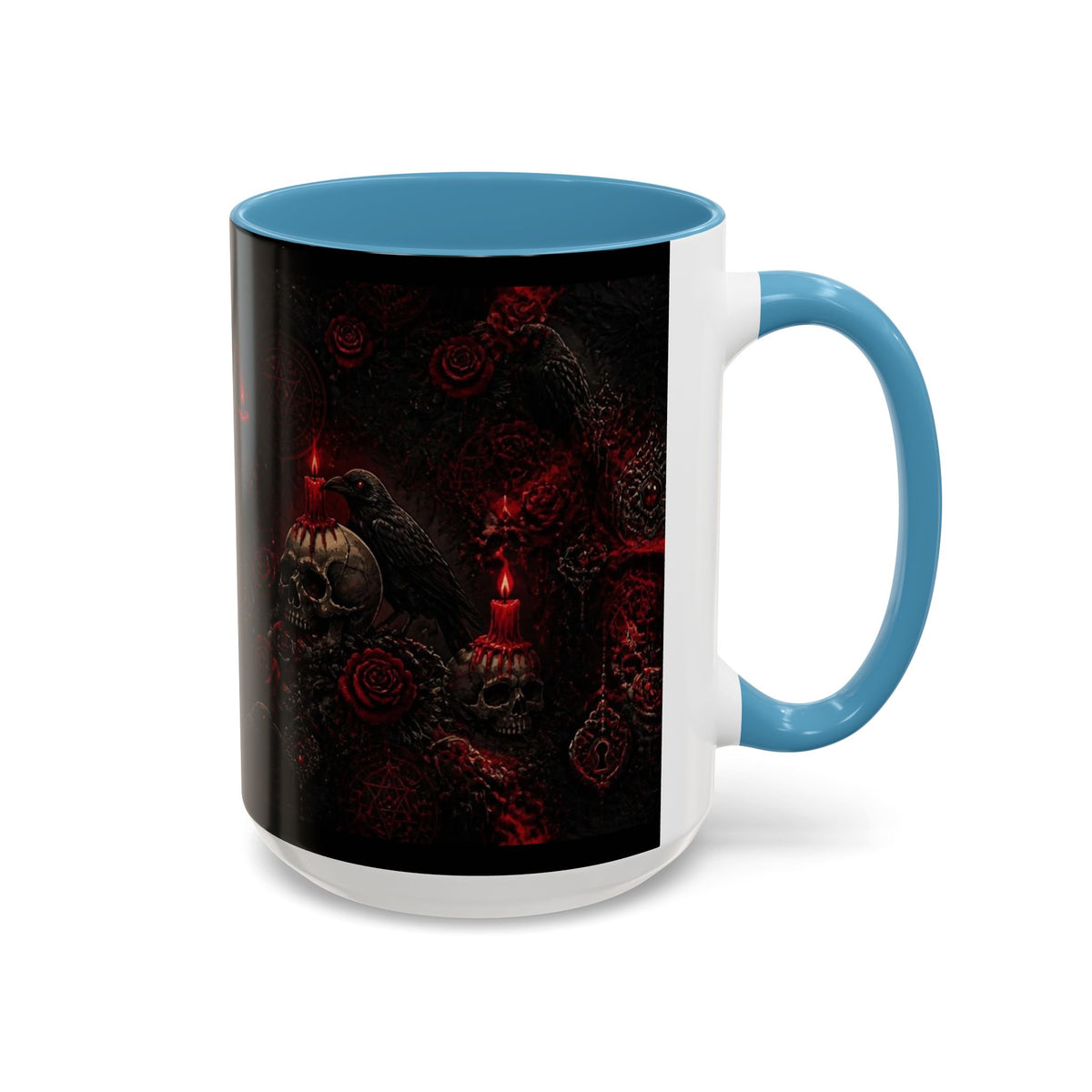 Skull & Red Roses Coffee Mug