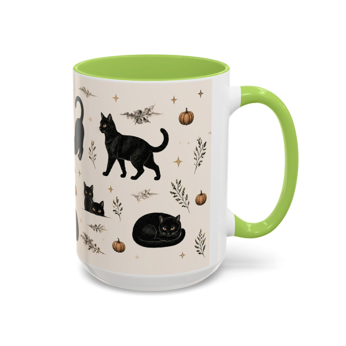 Black Cat Pattern Coffee Mug