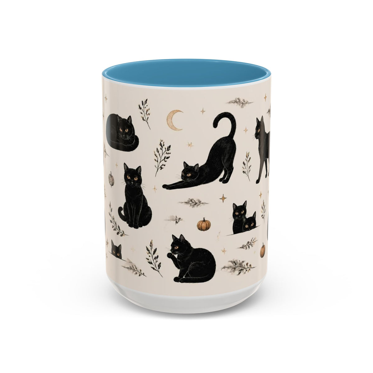Black Cat Pattern Coffee Mug