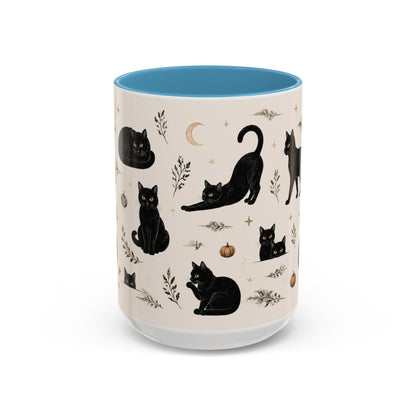 Black Cat Pattern Coffee Mug