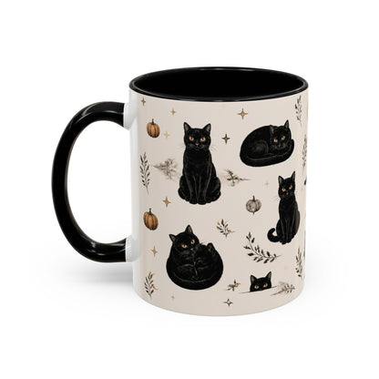 Black Cat Pattern Coffee Mug