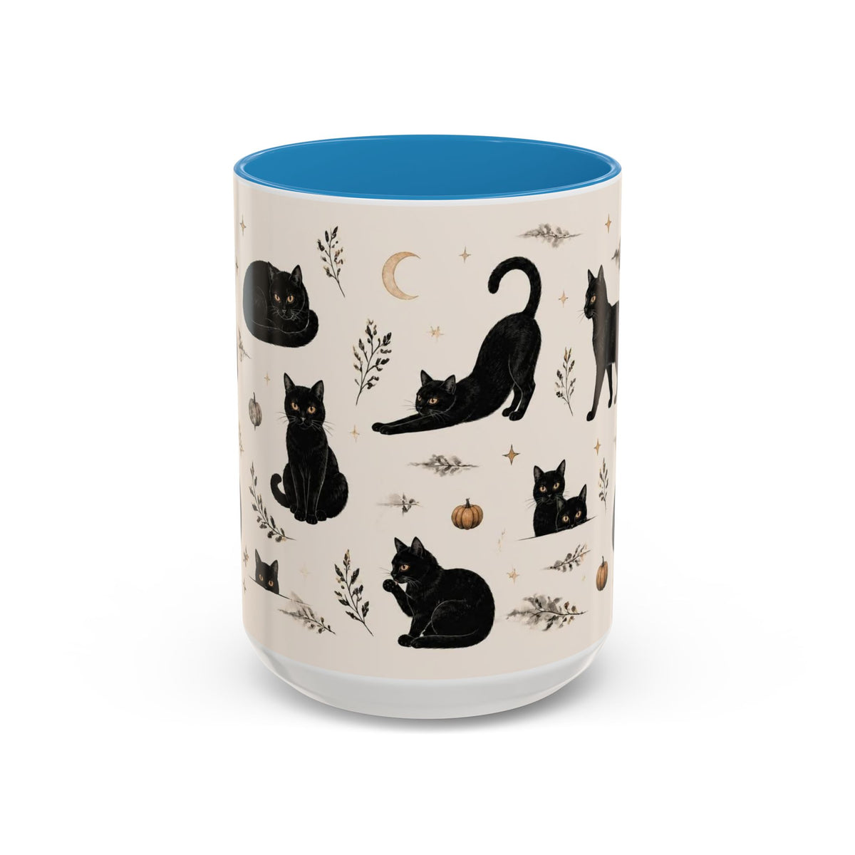 Black Cat Pattern Coffee Mug