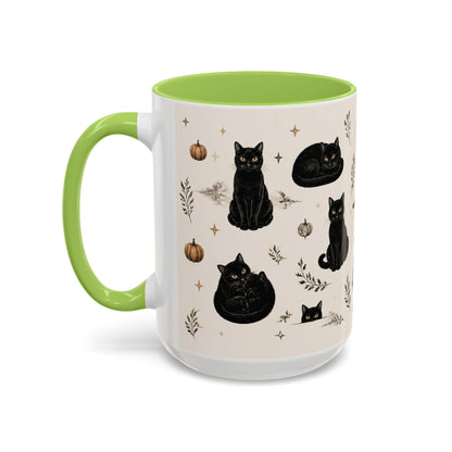 Black Cat Pattern Coffee Mug