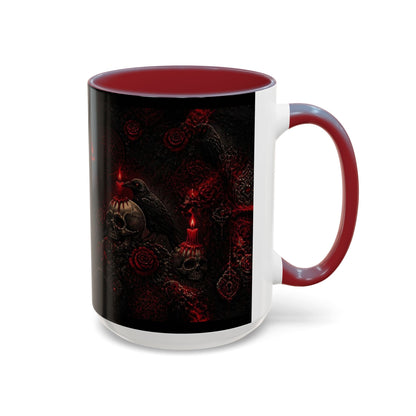 Skull & Red Roses Coffee Mug
