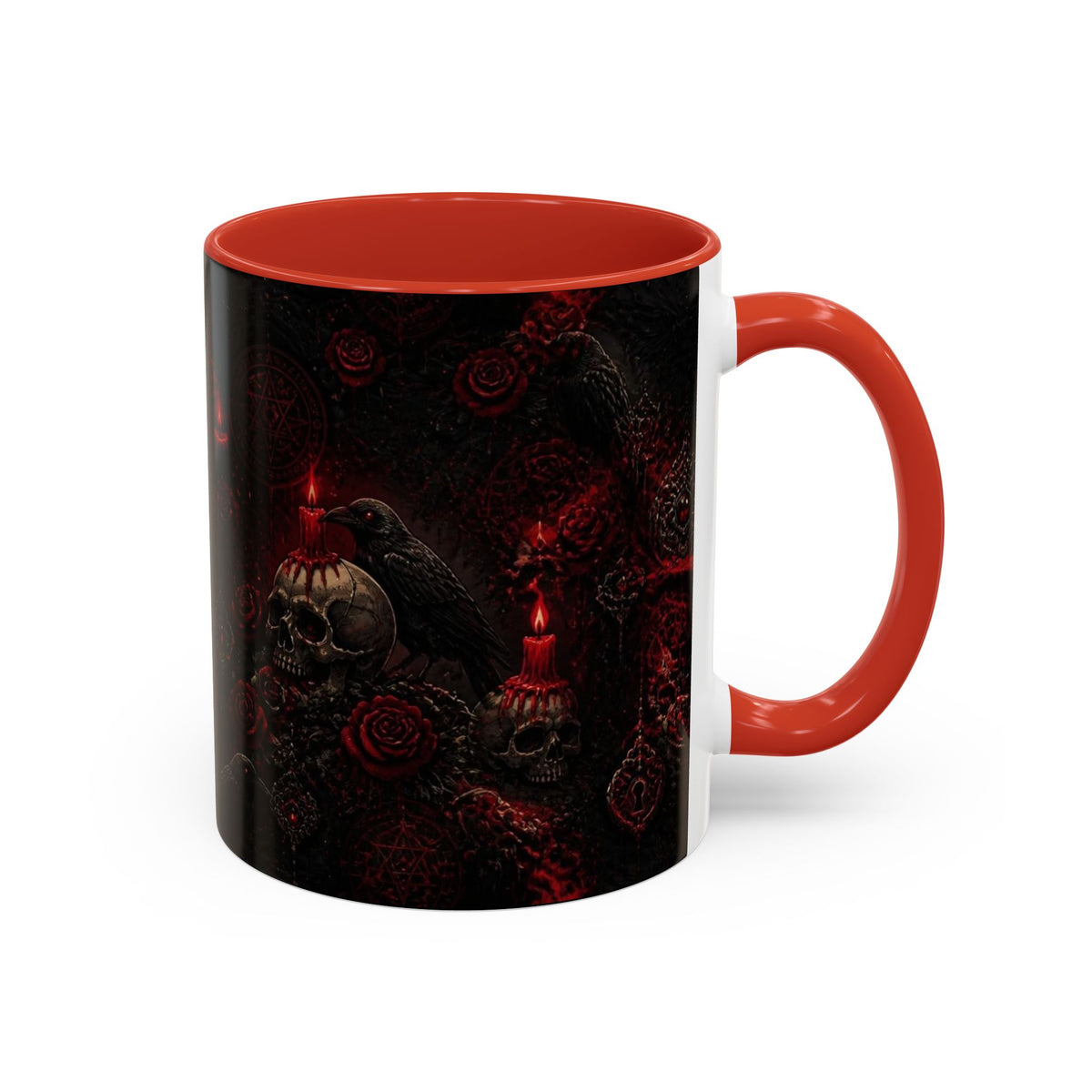 Skull & Red Roses Coffee Mug