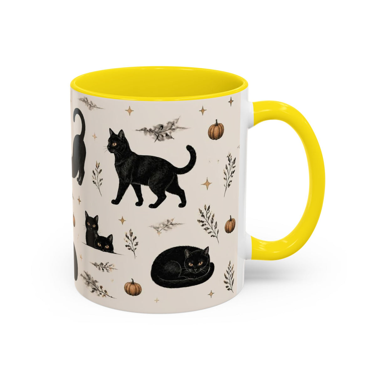 Black Cat Pattern Coffee Mug