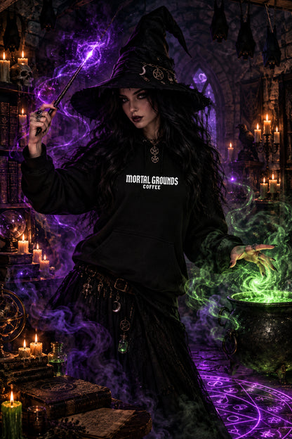 Mortal Grounds Coffee Hoodie — Our Signature Brewer's Hoodie