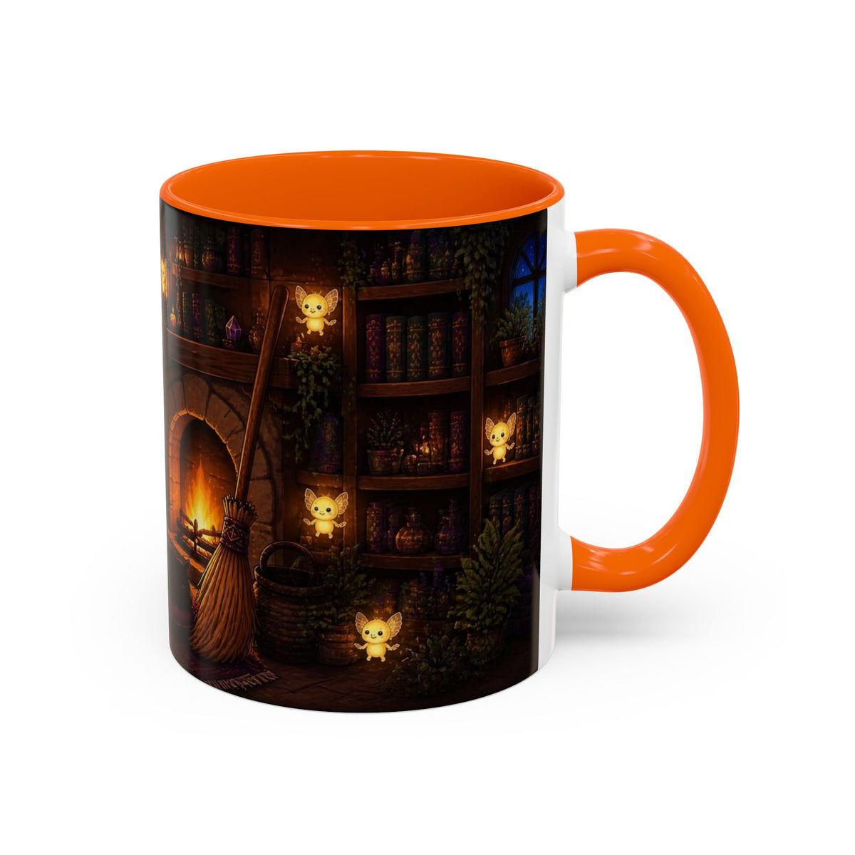 Cozy Witch Reading with sprites Coffee Mug