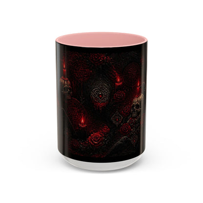 Skull & Red Roses Coffee Mug