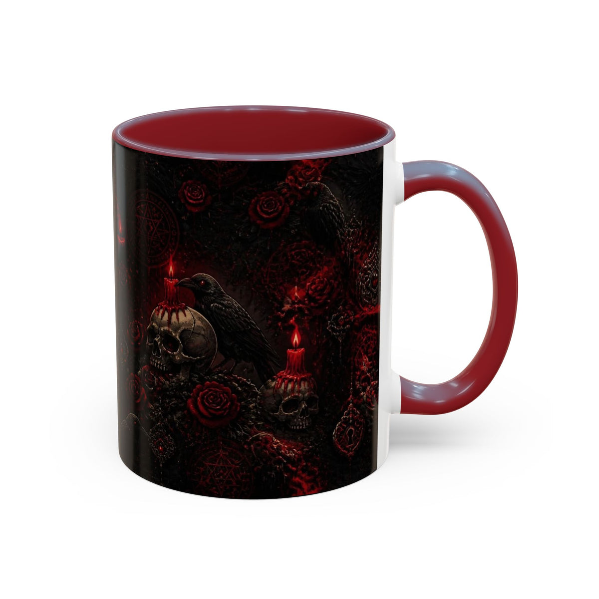 Skull & Red Roses Coffee Mug