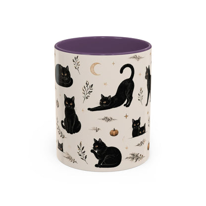Black Cat Pattern Coffee Mug
