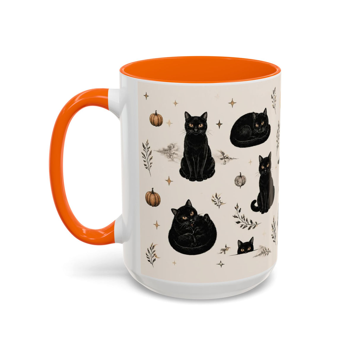 Black Cat Pattern Coffee Mug