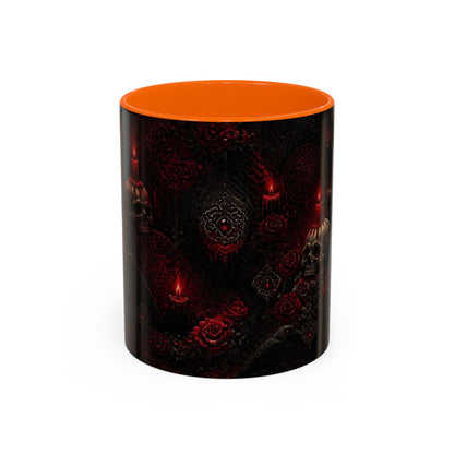 Skull & Red Roses Coffee Mug
