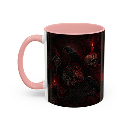 Skull & Red Roses Coffee Mug