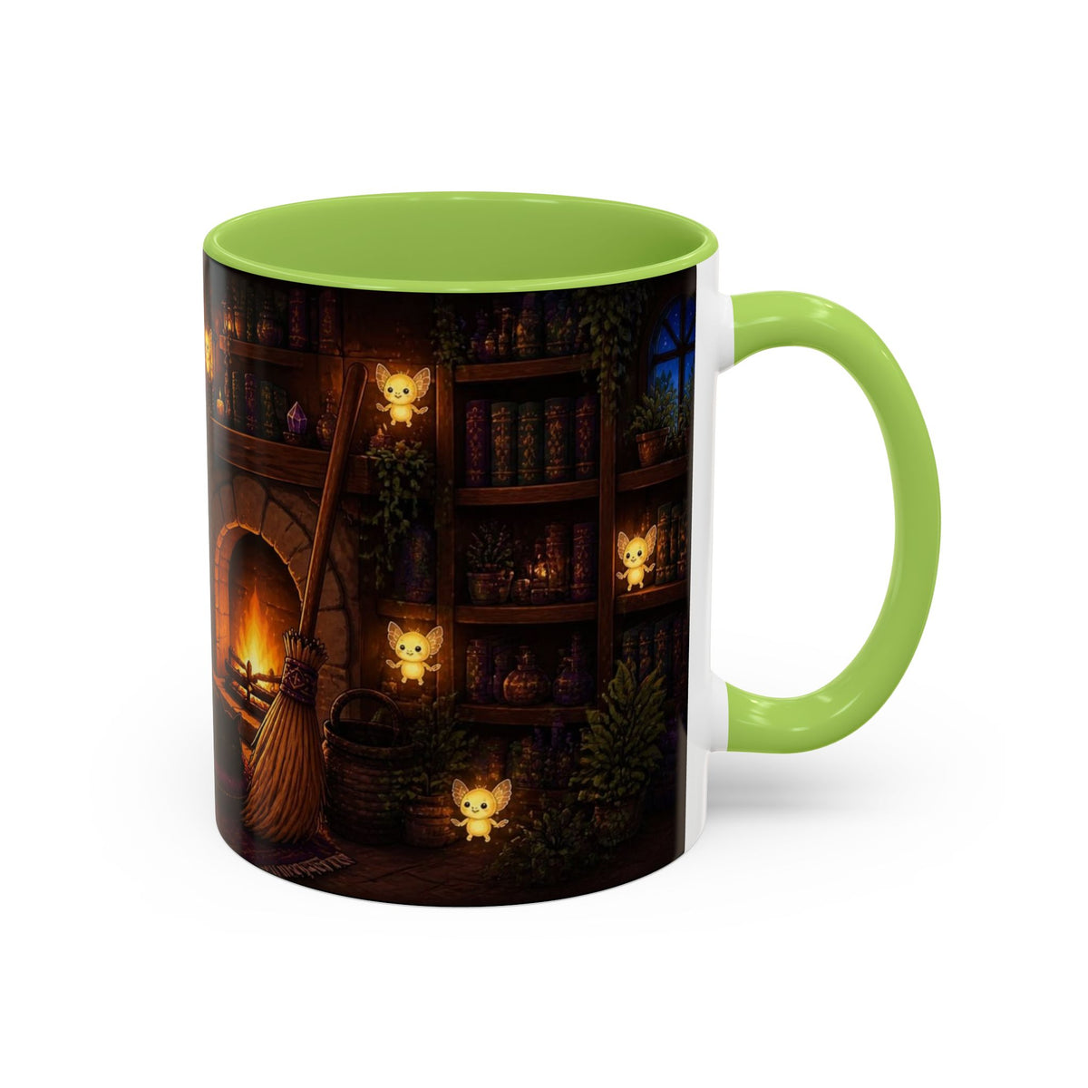 Cozy Witch Reading with sprites Coffee Mug
