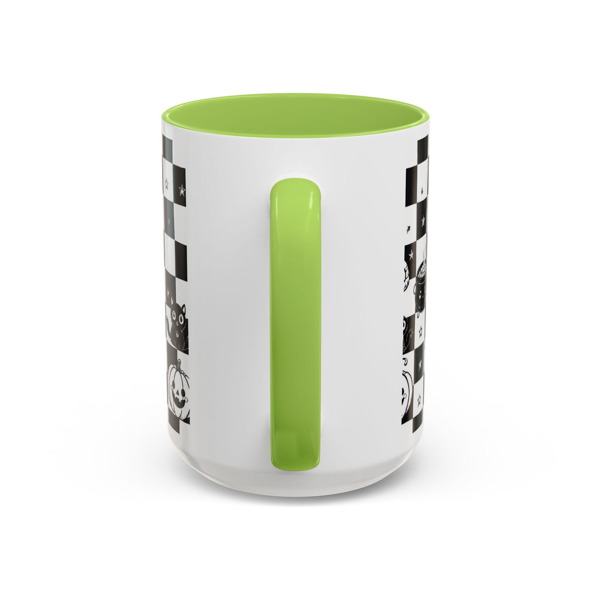 Black & White Halloween Checkerboard Coffee Mug