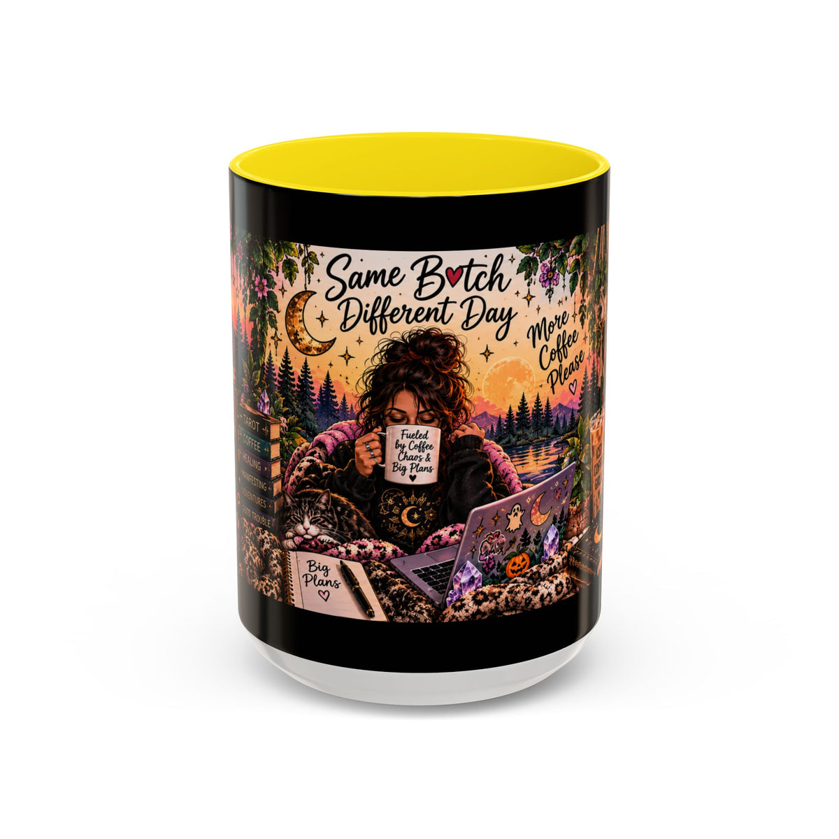 “Same Bitch Different Day” Cozy Witch Coffee Mug