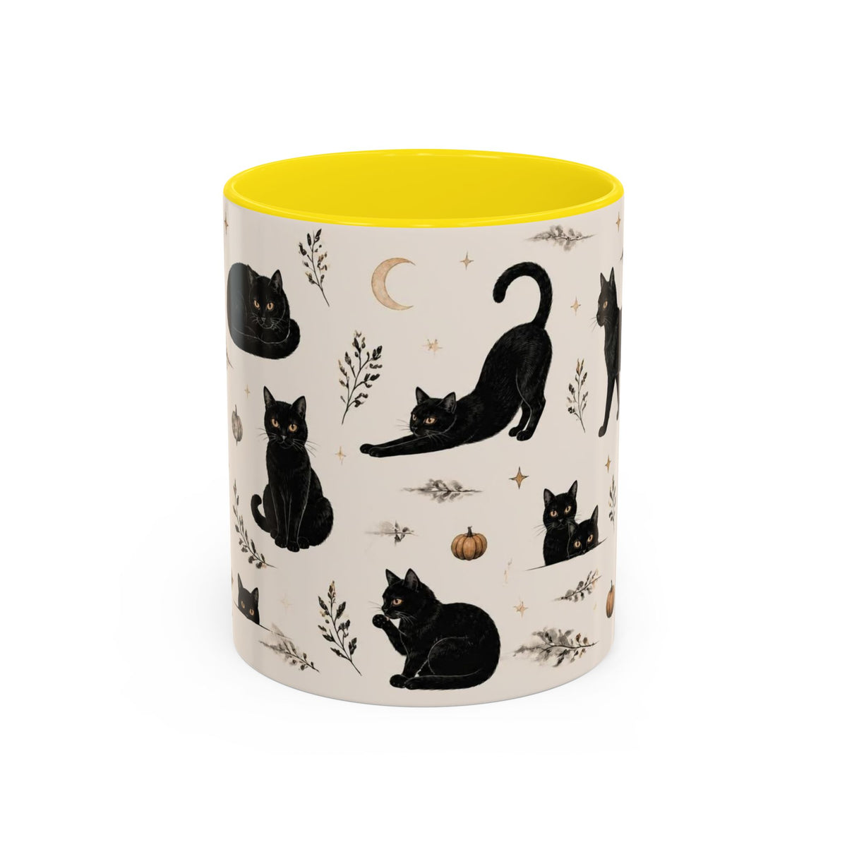 Black Cat Pattern Coffee Mug