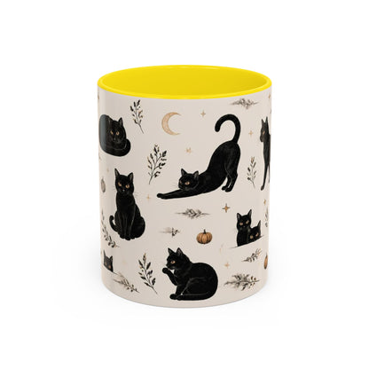 Black Cat Pattern Coffee Mug