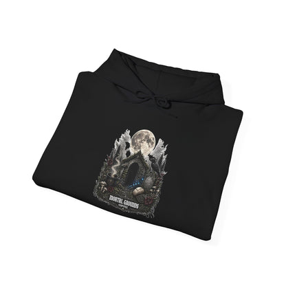 Moonlit Crypt Hoodie — 'Decadent Brews' Gothic Cabin Pullover