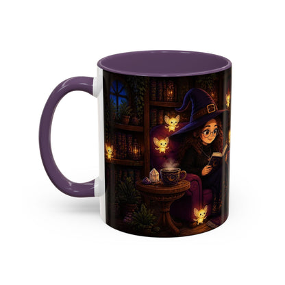 Cozy Witch Reading with sprites Coffee Mug