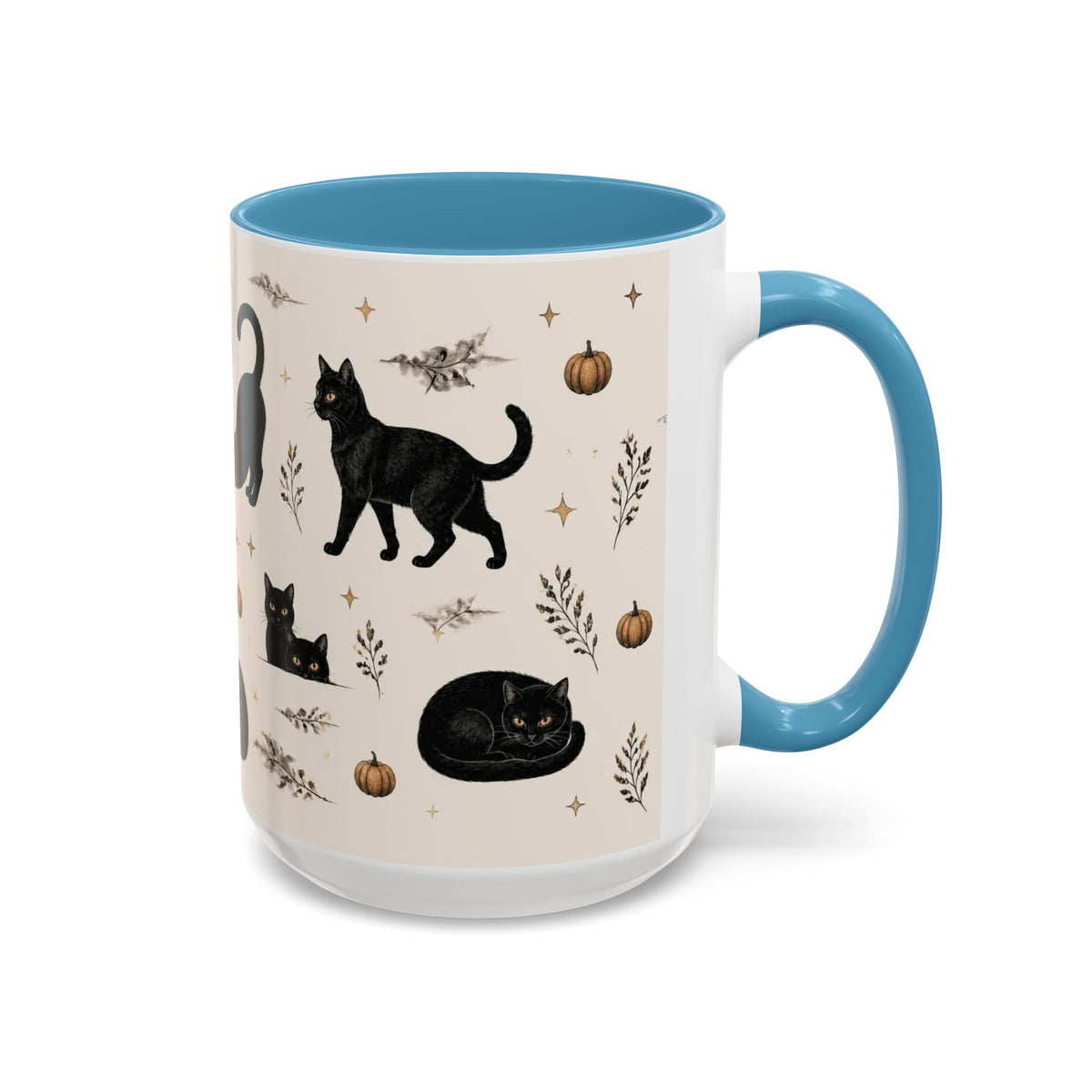 Black Cat Pattern Coffee Mug
