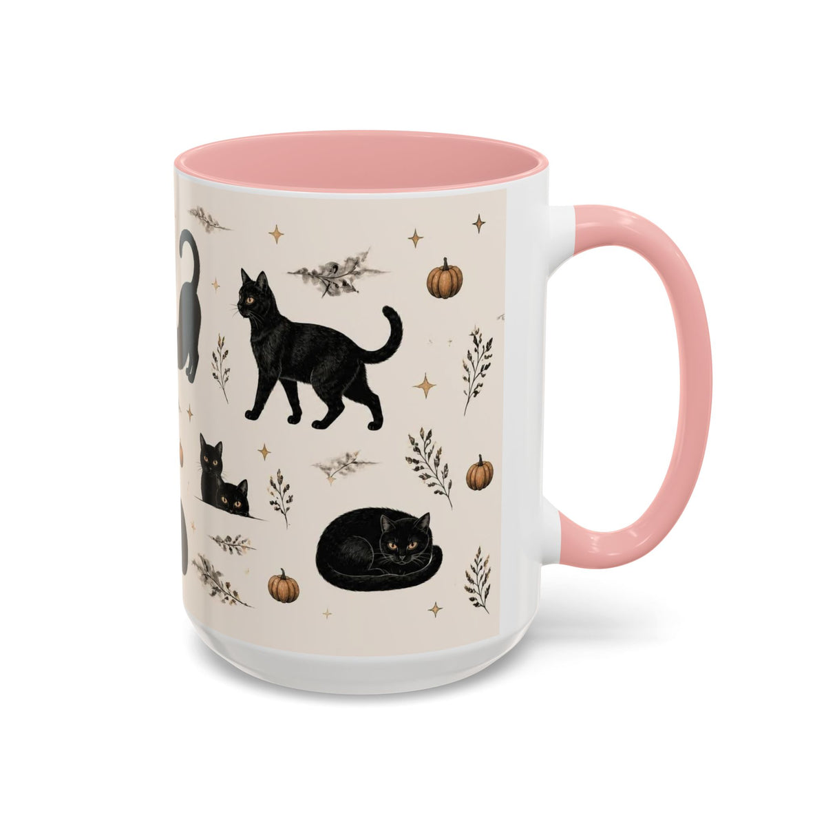 Black Cat Pattern Coffee Mug