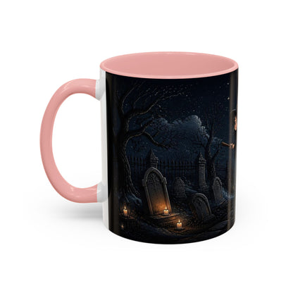 Cute Witch Flying at Night Coffee Mug
