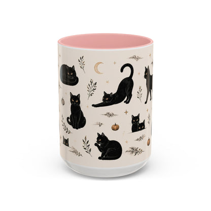 Black Cat Pattern Coffee Mug