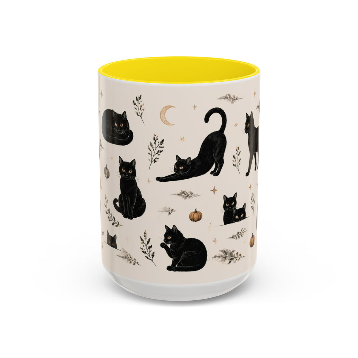 Black Cat Pattern Coffee Mug