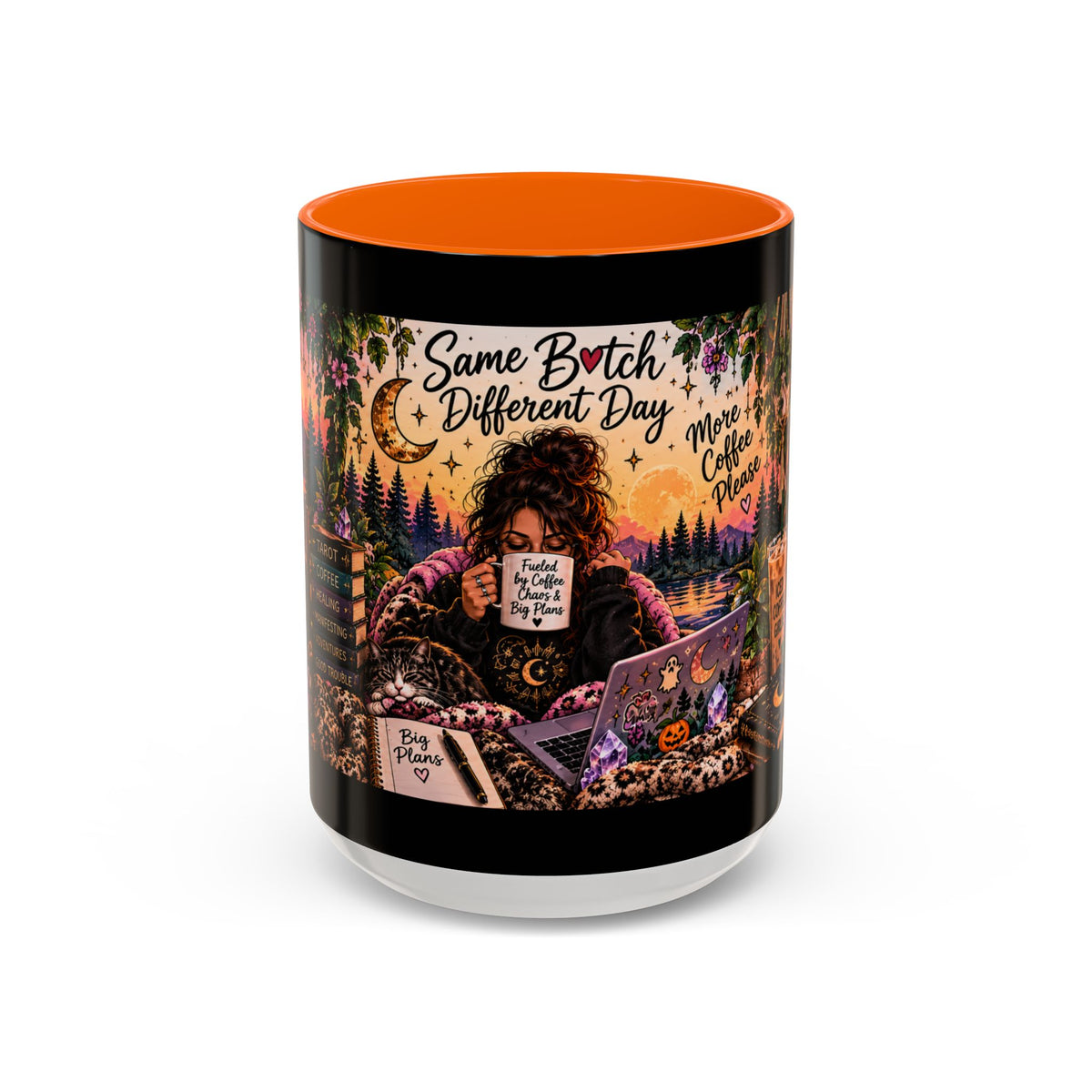 “Same Bitch Different Day” Cozy Witch Coffee Mug