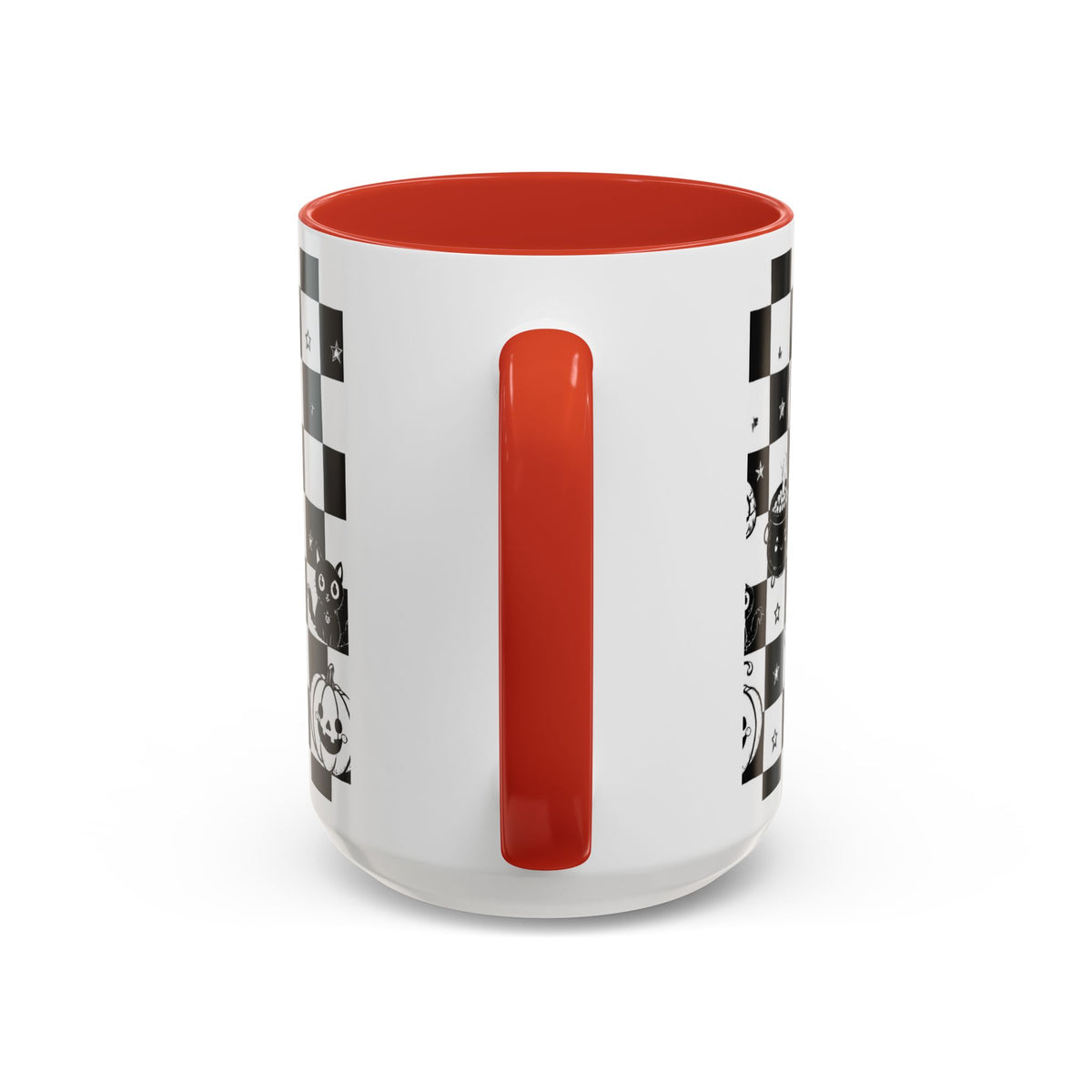 Black & White Halloween Checkerboard Coffee Mug