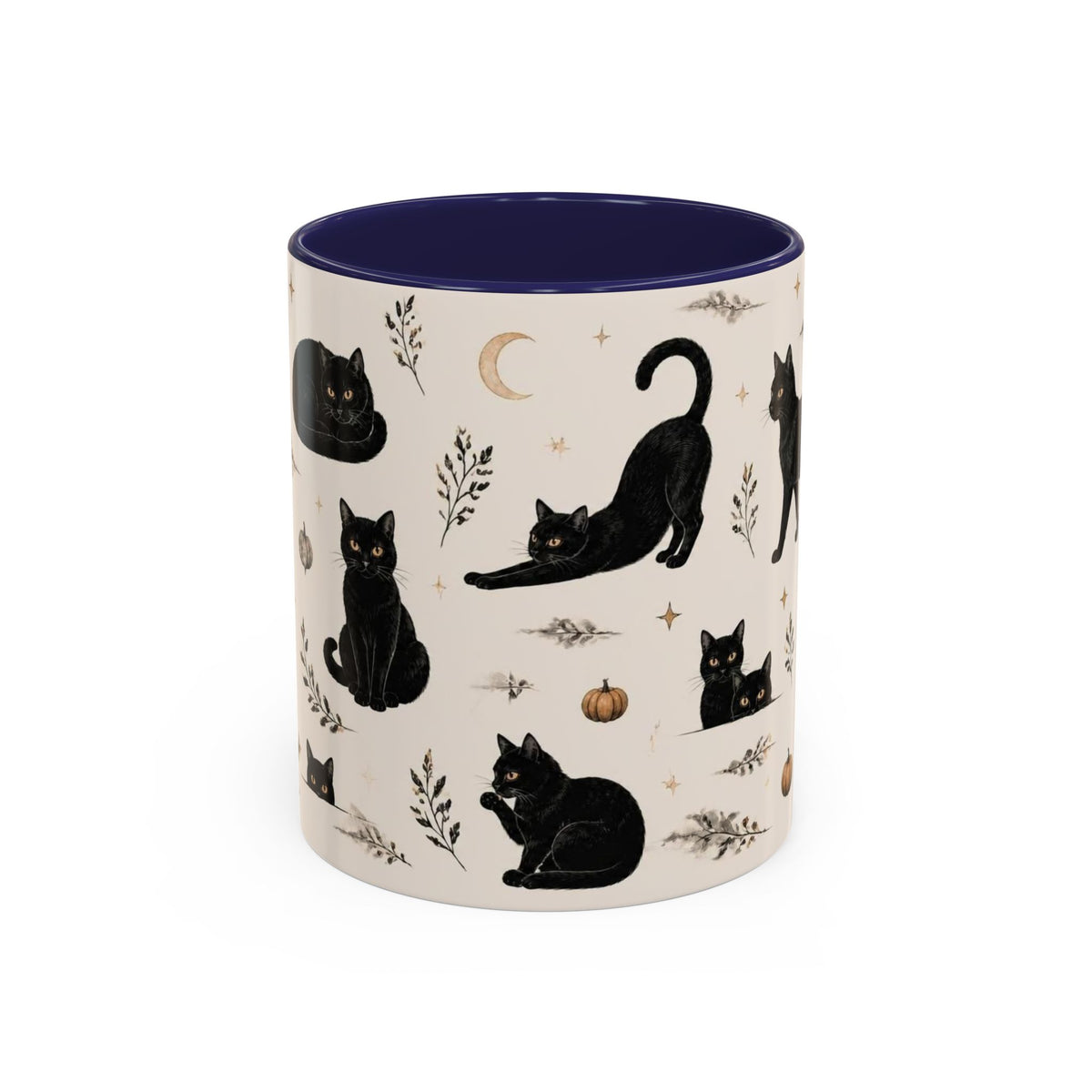 Black Cat Pattern Coffee Mug