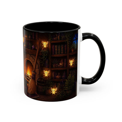 Cozy Witch Reading with sprites Coffee Mug