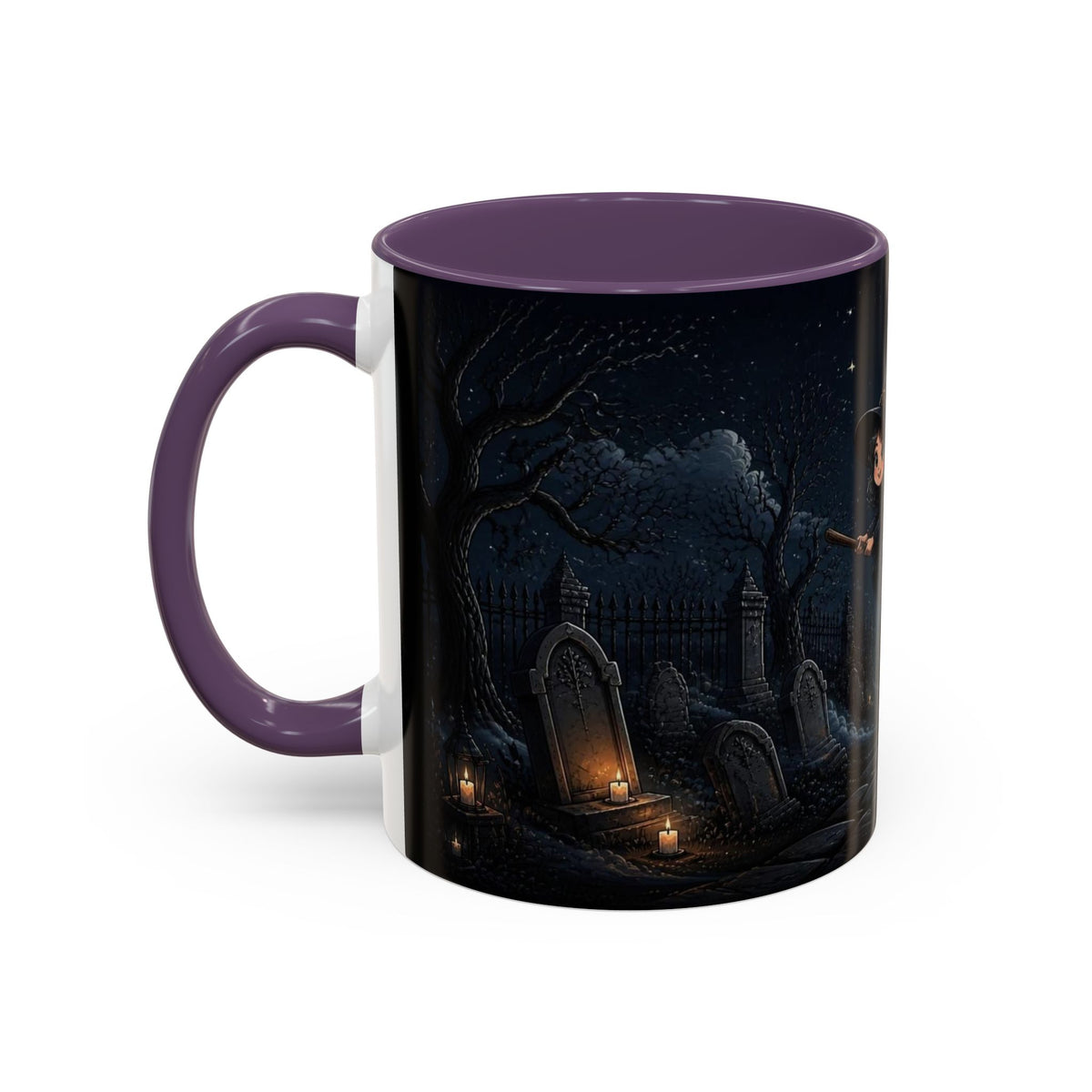 Cute Witch Flying at Night Coffee Mug