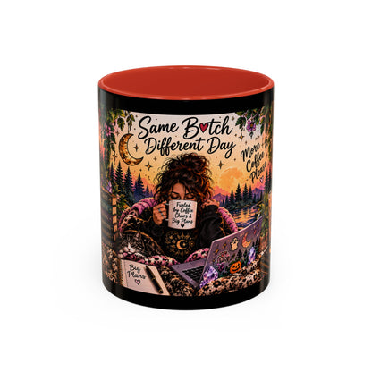 “Same Bitch Different Day” Cozy Witch Coffee Mug