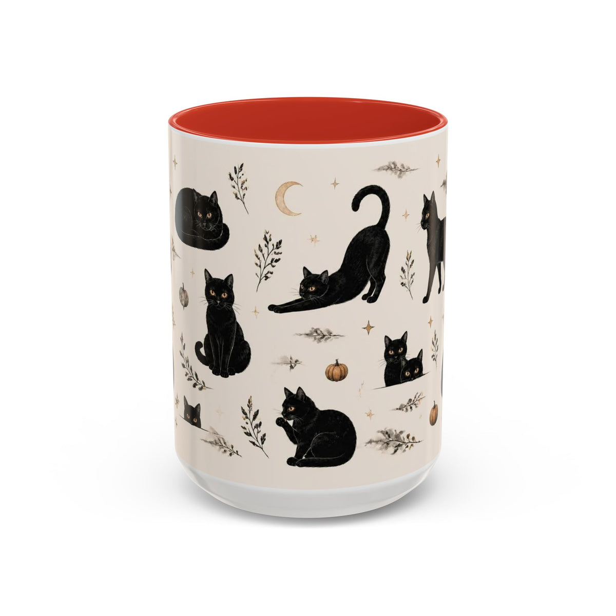 Black Cat Pattern Coffee Mug