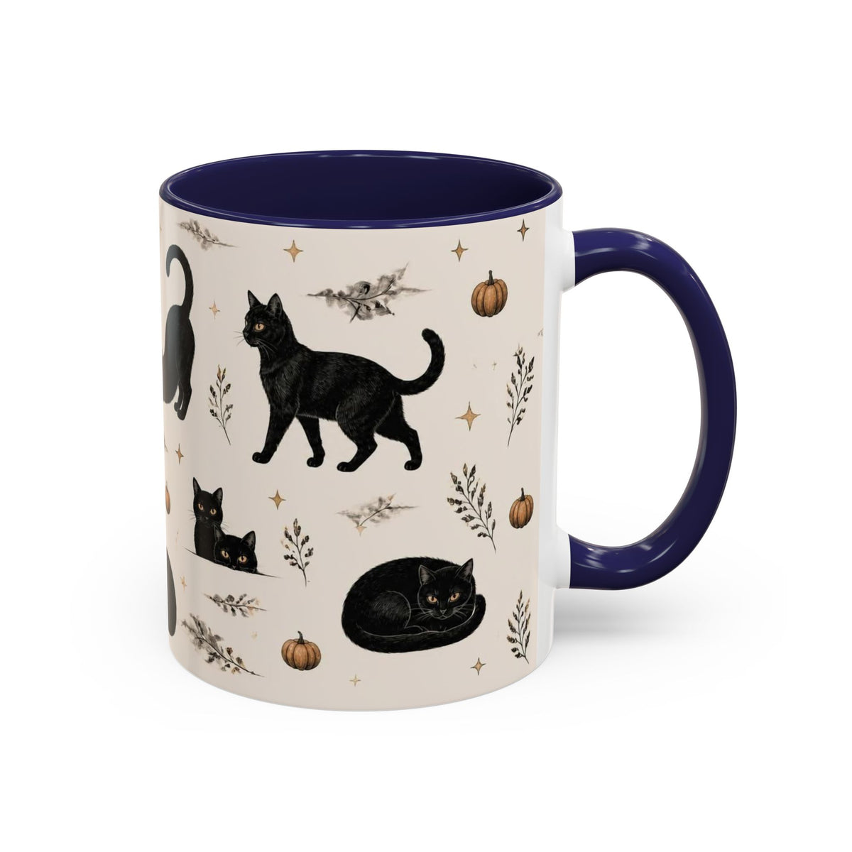 Black Cat Pattern Coffee Mug