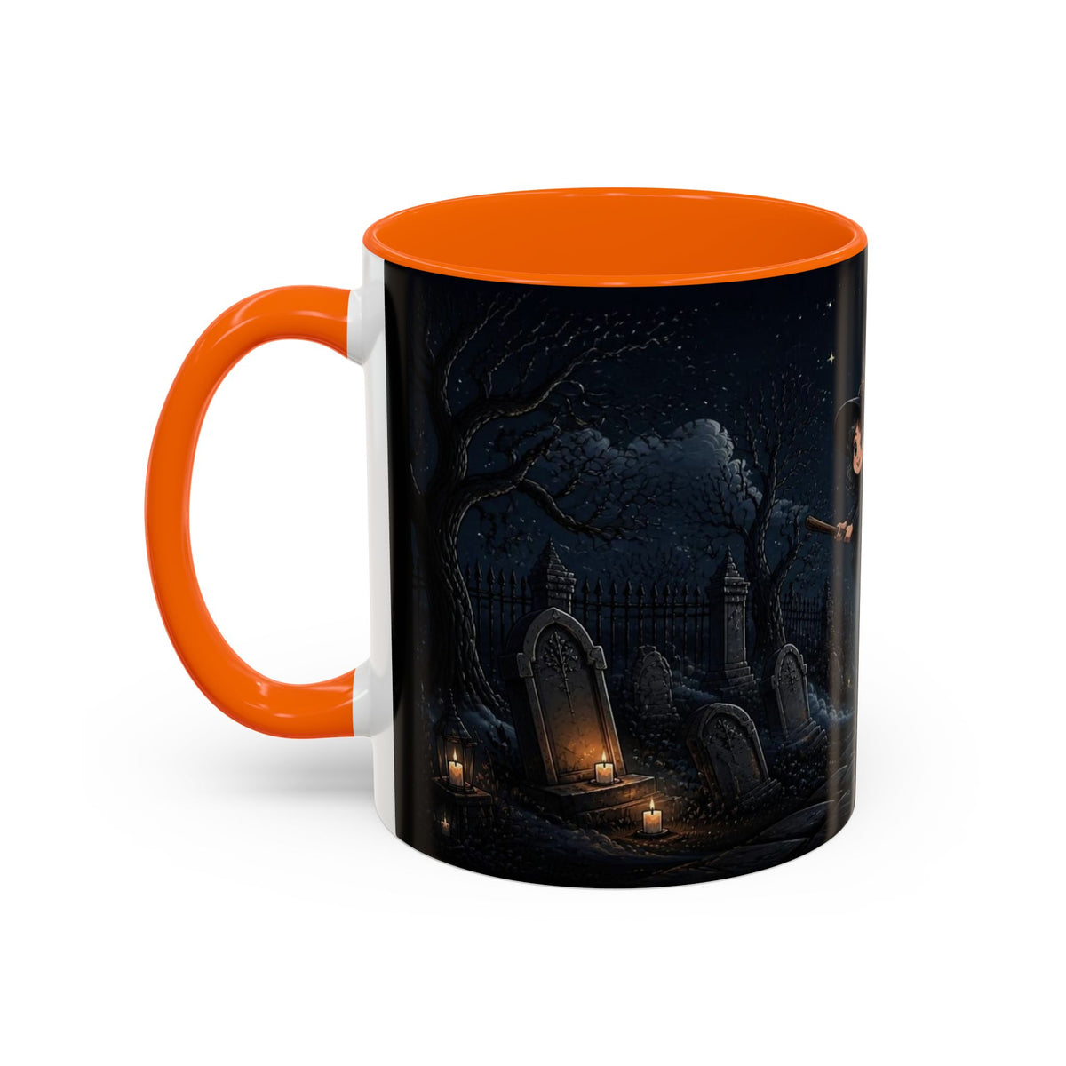 Cute Witch Flying at Night Coffee Mug