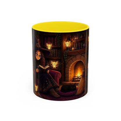Cozy Witch Reading with sprites Coffee Mug