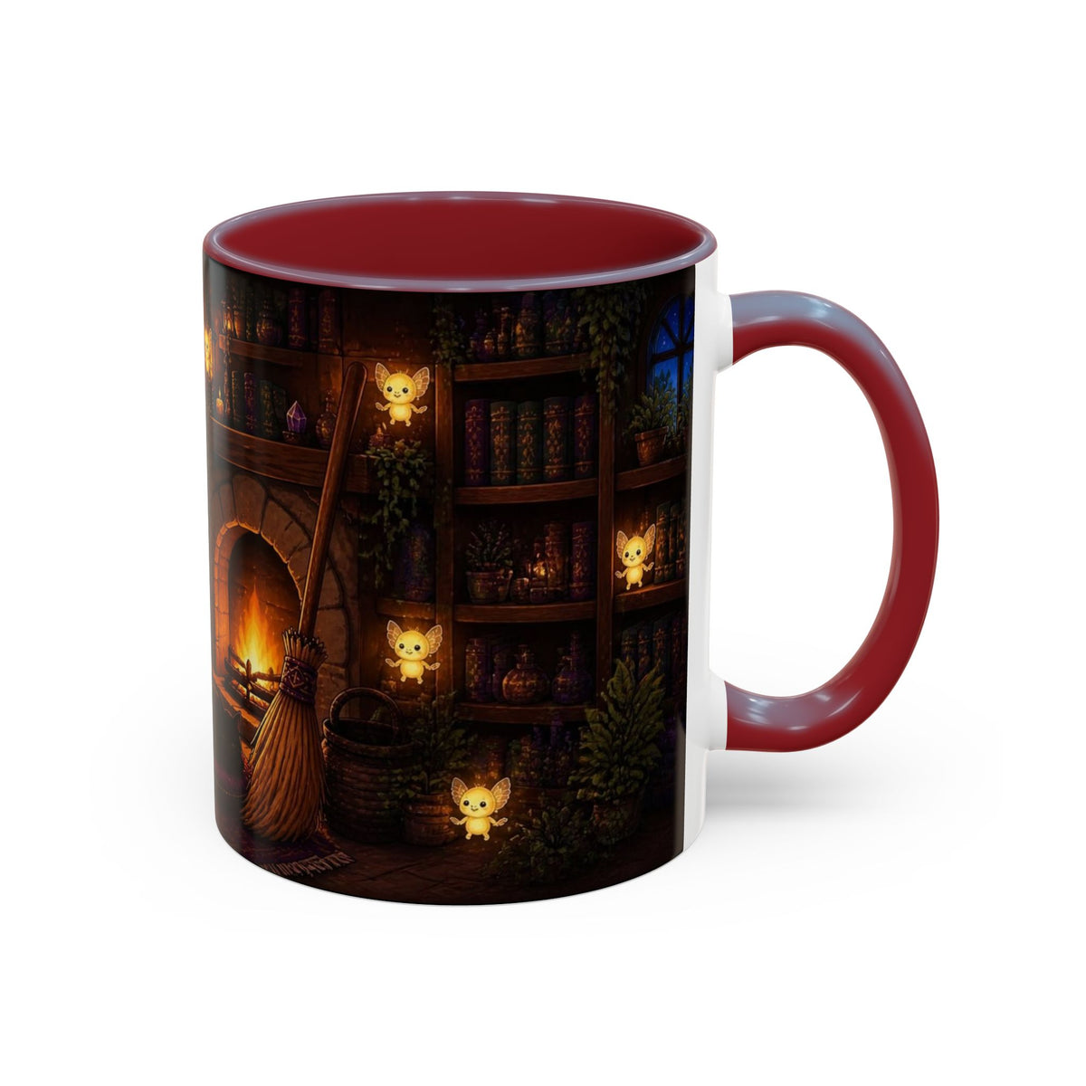 Cozy Witch Reading with sprites Coffee Mug