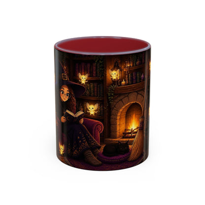 Cozy Witch Reading with sprites Coffee Mug