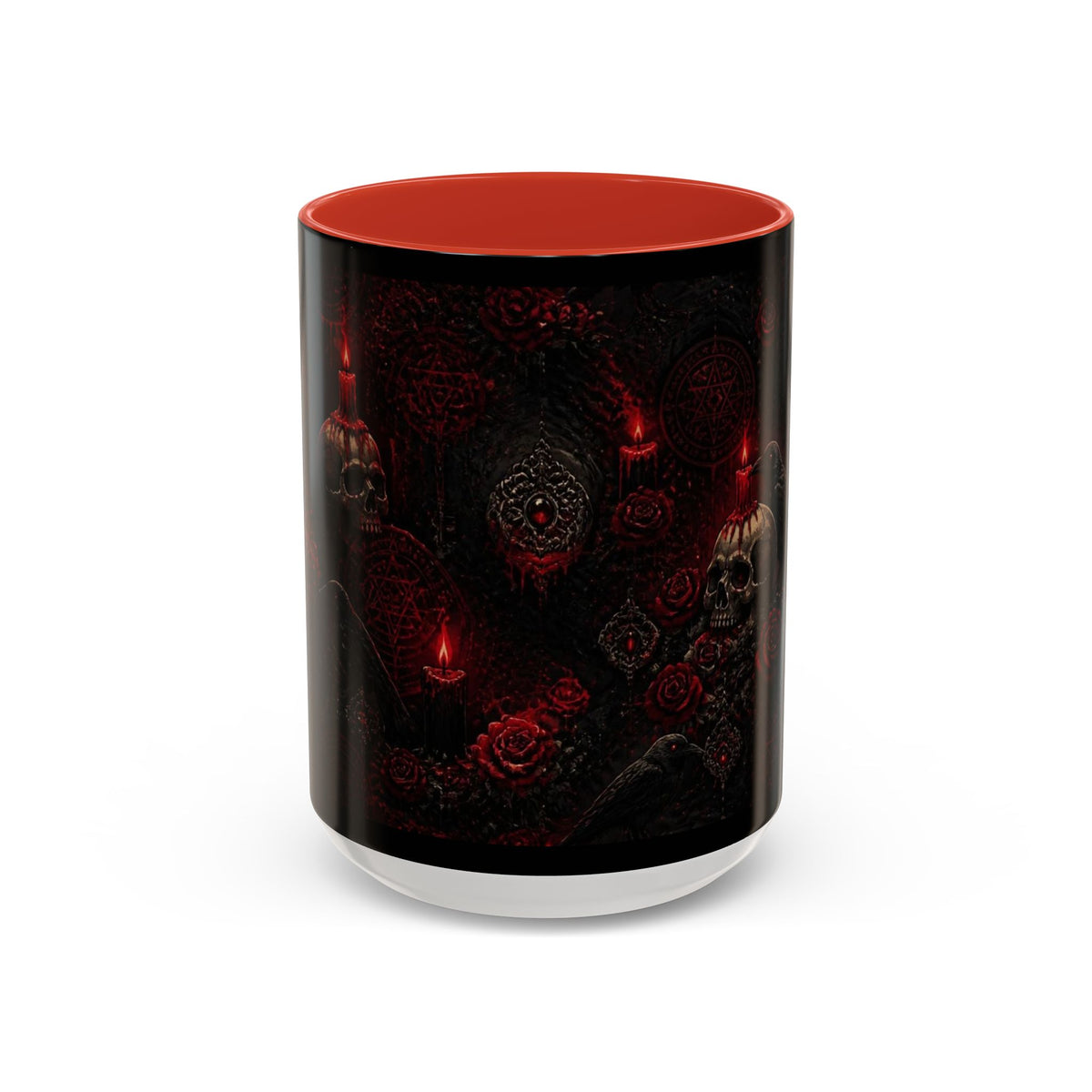 Skull & Red Roses Coffee Mug
