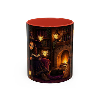 Cozy Witch Reading with sprites Coffee Mug