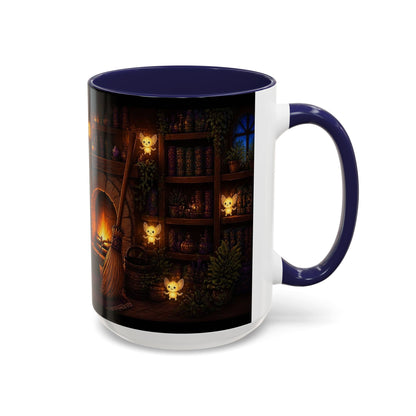 Cozy Witch Reading with sprites Coffee Mug