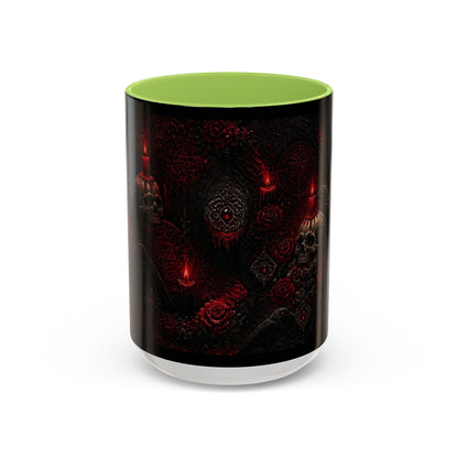 Skull & Red Roses Coffee Mug