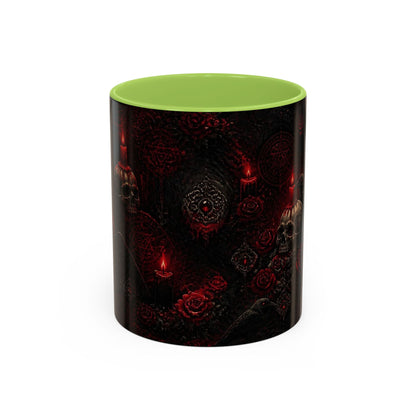 Skull & Red Roses Coffee Mug